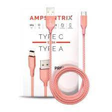 3 ft Non-MFI Lightning to USB Type A Cable (AmpSentrix) (Infinity) (Pink)